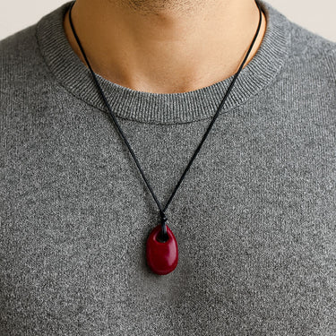 Mens Moise Resin Oval Pendant