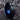Blue Azure Edge Striped Band Ring | Rhodium Plated