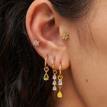 Valirie Bloom & Dangle Earring Set | 18K Plated