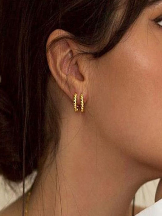 Duo Croissant Half Hoops | 18K Plated (Pack of 2)