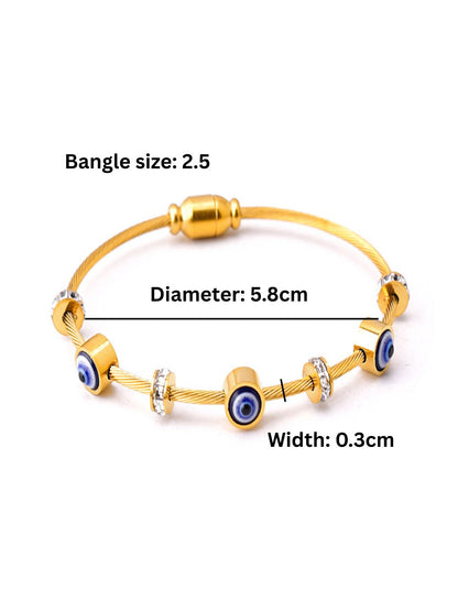 Shield Evil Eye Bracelet | 18K Plated