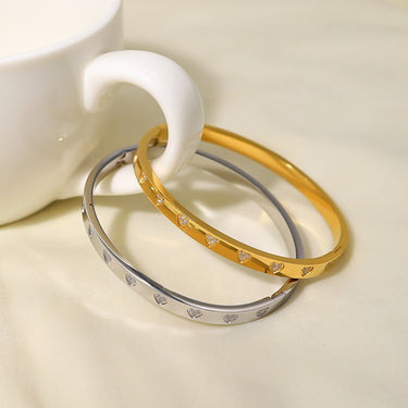 Heart Zircon Bracelet | 18K Plated