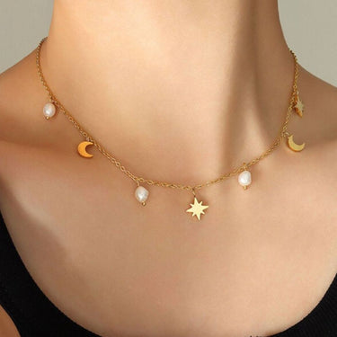 Celestial Charm Necklace | 18K Plated