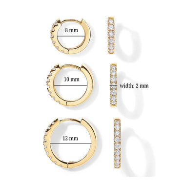 Gold Zircon Huggies size