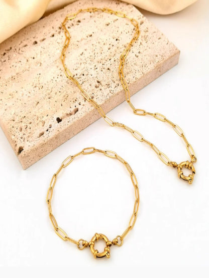 Link Chain Necklace | 18K Plated