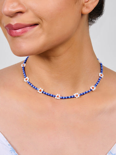 Ocean Blossom Beaded Choker Necklace