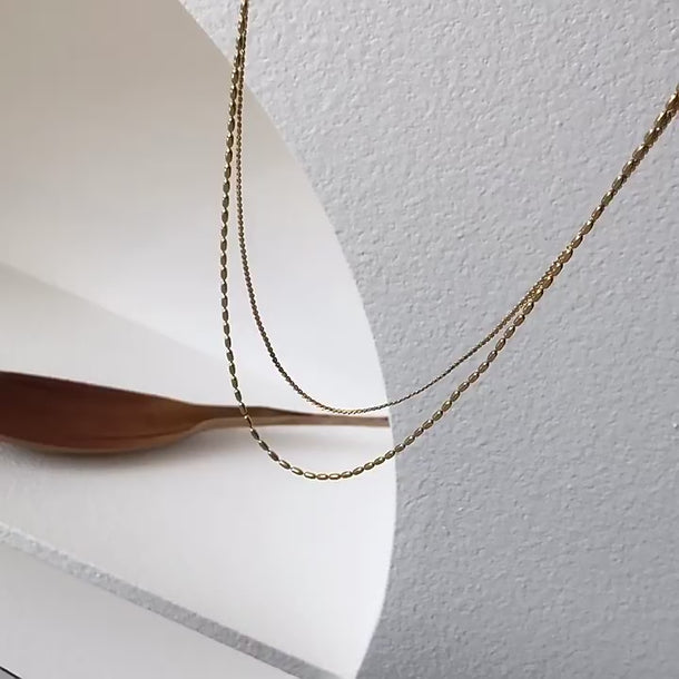 Golden Cascade Layered Necklace 