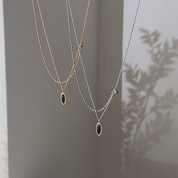 Black Onyx Double Layered Necklace video