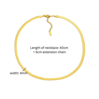 4mm Snake chain| 18K Plated