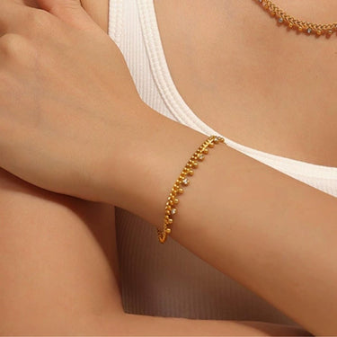 Lunelle Zircon Chain Bracelet | 18K Plated