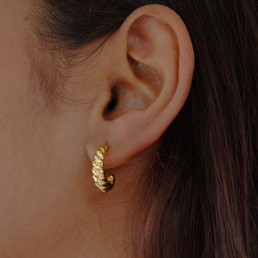 Croissant Half Hoops | 18K Plated