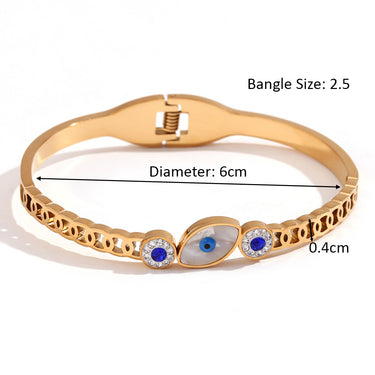 Shell  Evil Eye Bracelet | 18K Plated
