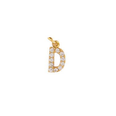 D Initial Letter Charm 